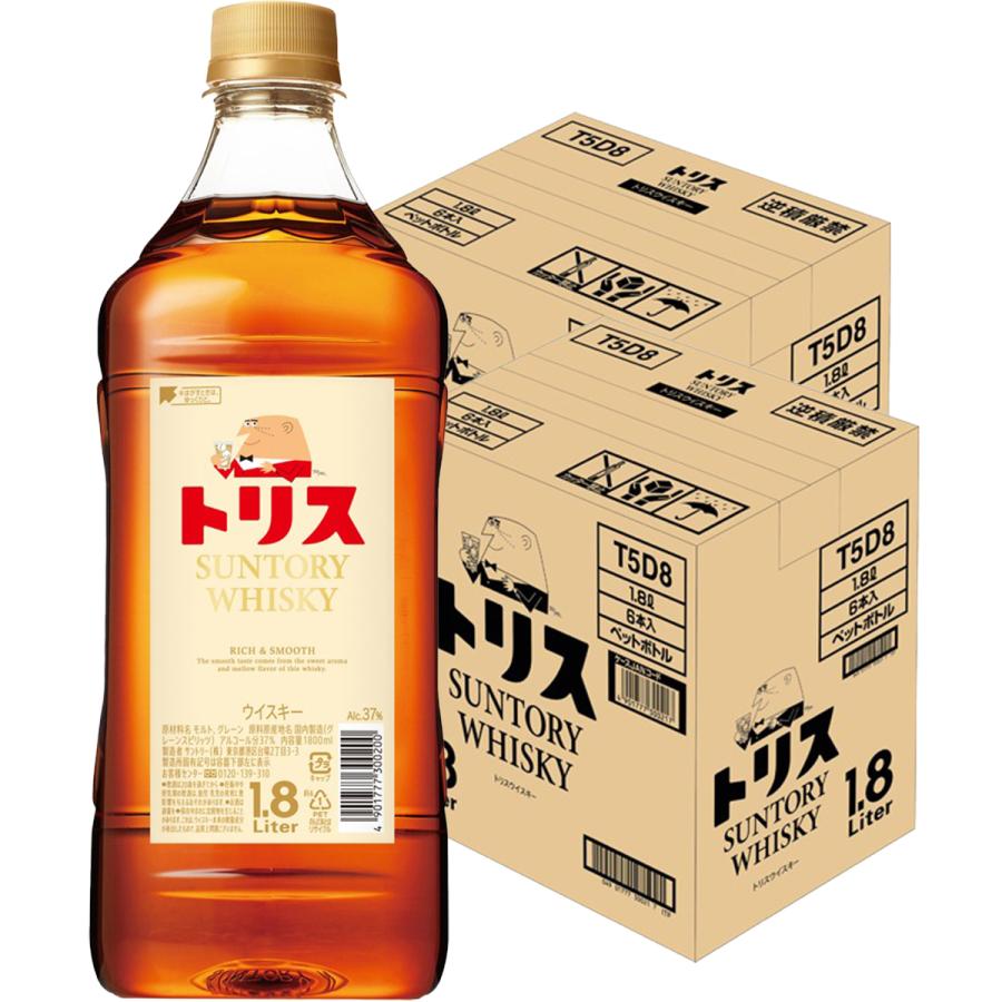 トリス 送料無料 サントリー トリスウイスキー 37度 1800ml 1.8L×12本