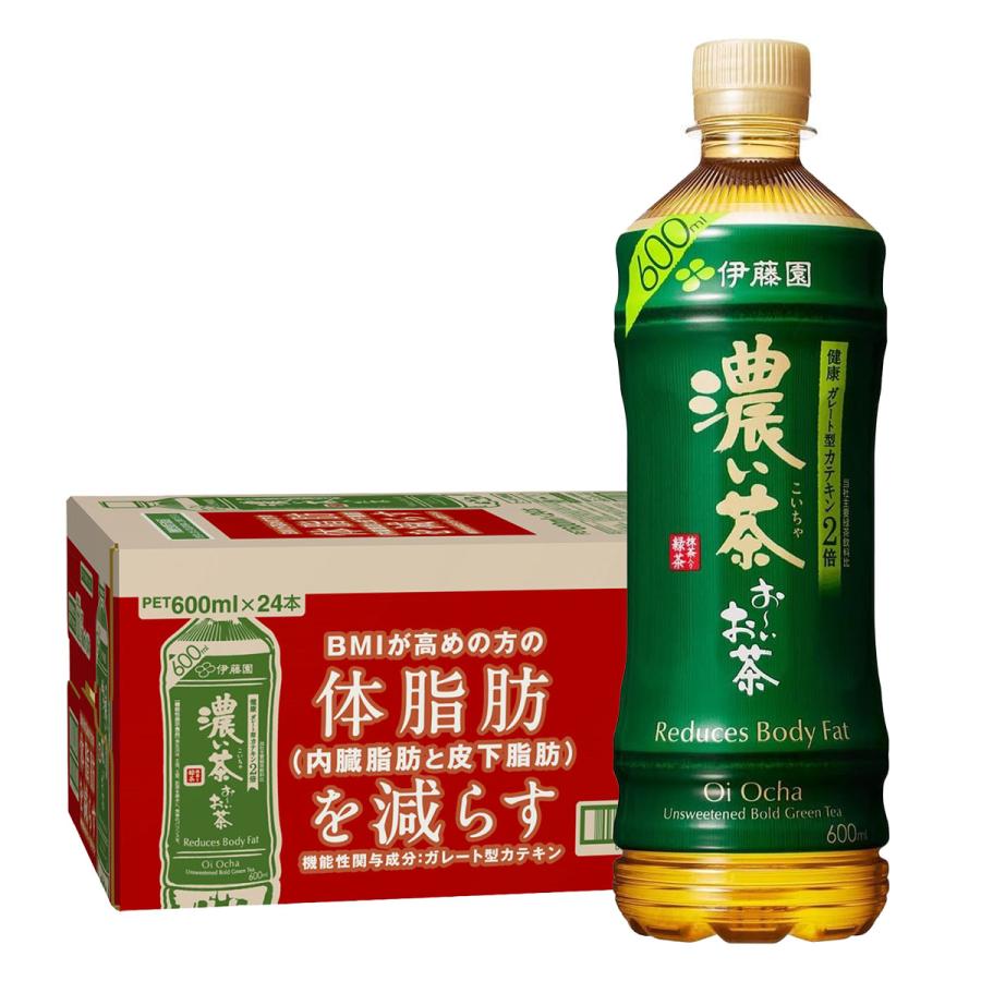 伊藤園（ITO EN） あすつく 送料無料 お〜いお茶 濃い茶 600ml×1ケース