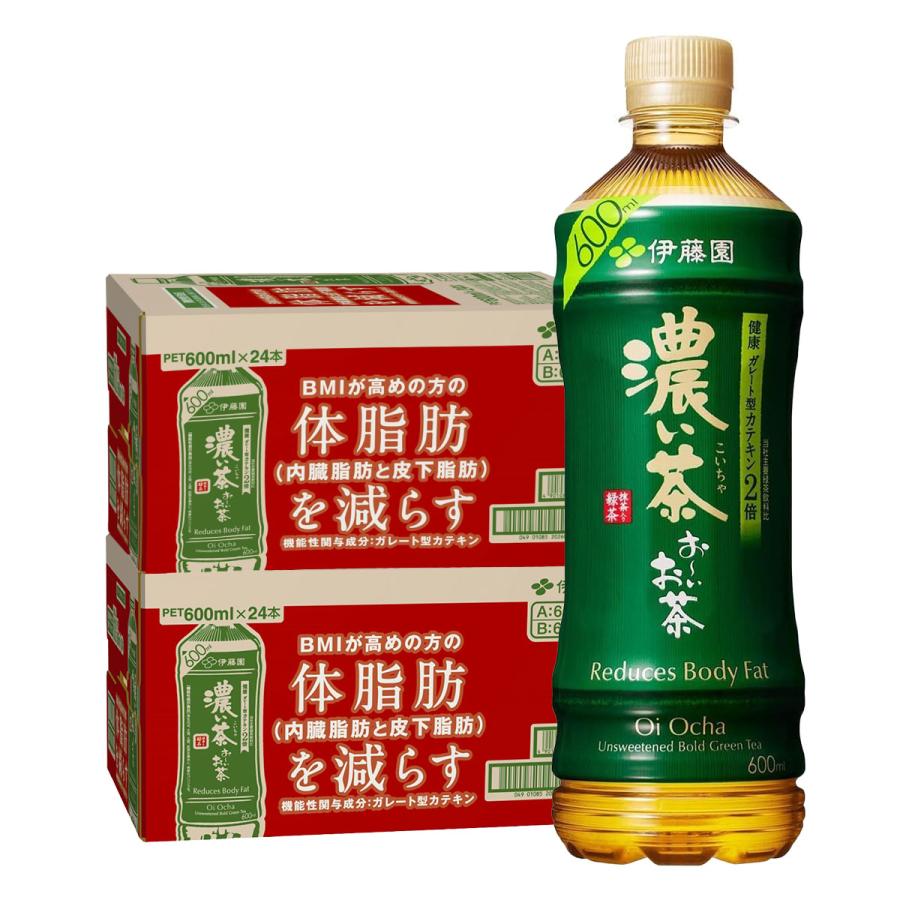伊藤園（ITO EN） あすつく 送料無料 お〜いお茶 濃い茶 600ml×2ケース
