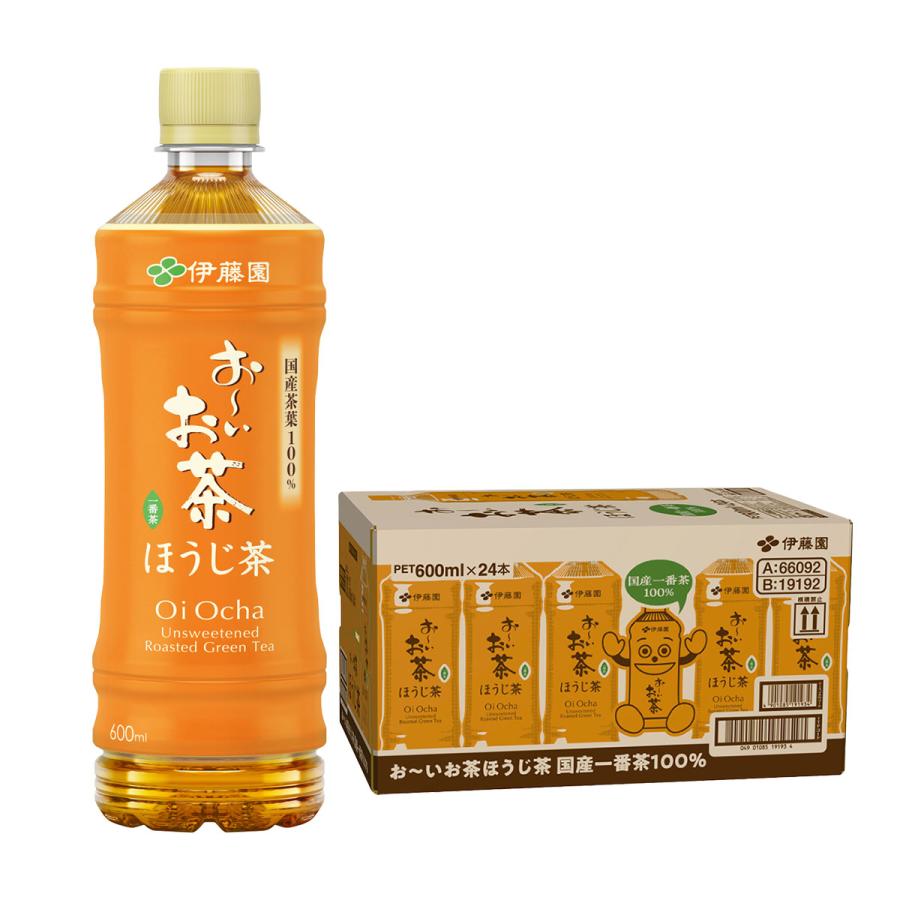 お〜いお茶 送料無料 伊藤園 ほうじ茶 600ml×1ケース/24本 : リカー