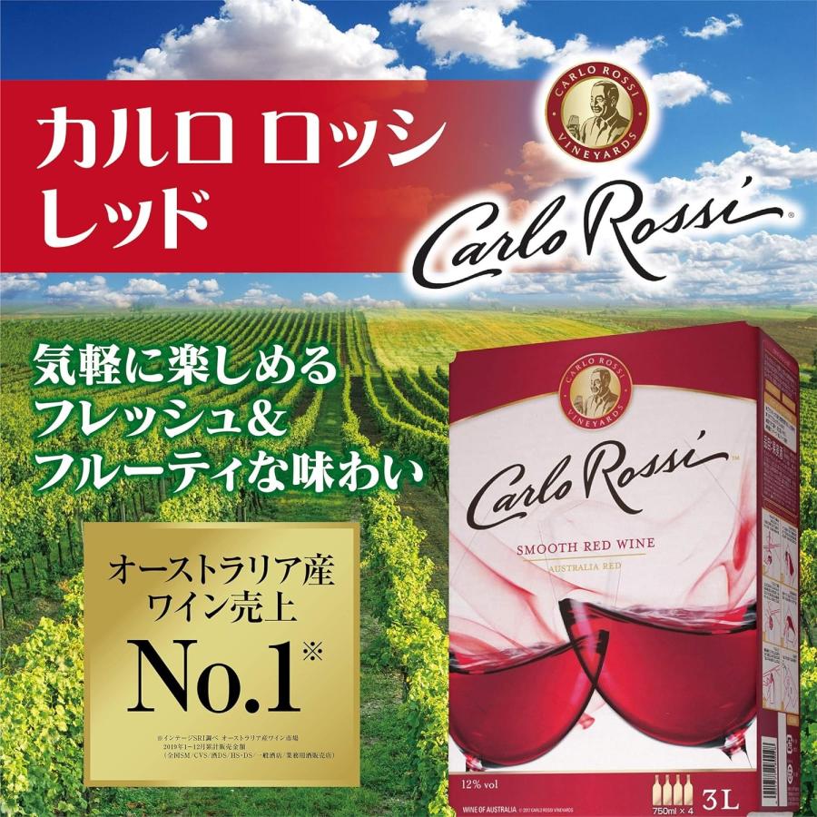 5/1限定+3％ 箱ワイン BIB カルロ ロッシ レッド 赤 3000ml 3L 1本 BOX wine あすつく｜liquor-boss1｜02