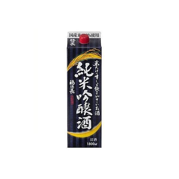 あすつく 送料無料 福徳長酒類 純米吟醸酒 米だけのす〜っと飲めてやさしいお酒 1800ml 1.8L×1ケース/6本 日本酒（Yahoo!・リカーBOSS）