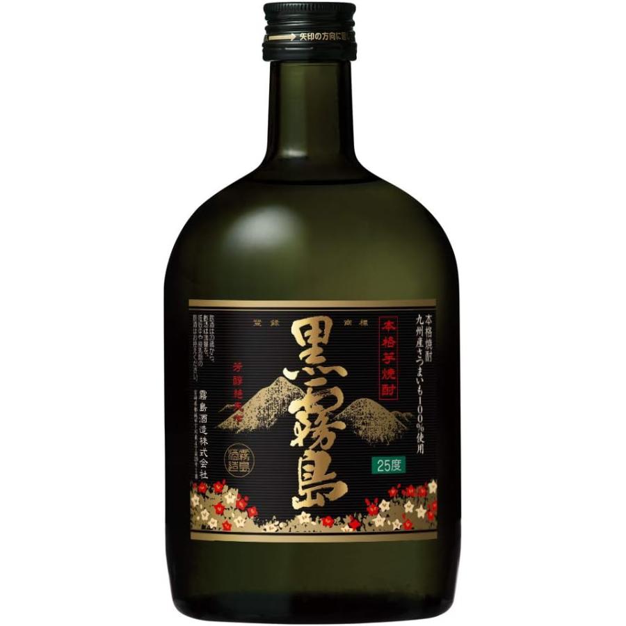 黒霧島 霧島酒造 25度 瓶 720ml 1本 ご注文は12本まで同梱可能