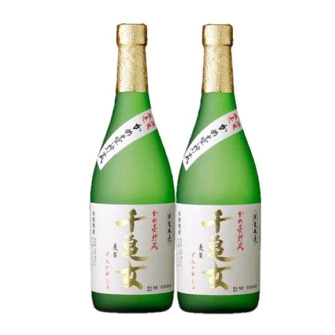 若潮酒造 送料無料 本格焼酎 かめ壺貯蔵 千亀女 麦 25度 720ml×2本