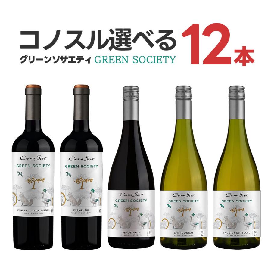 コノスル　他 12本セット あすつく 送料無料 よりどり選べる コノスル グリーンソサエティ