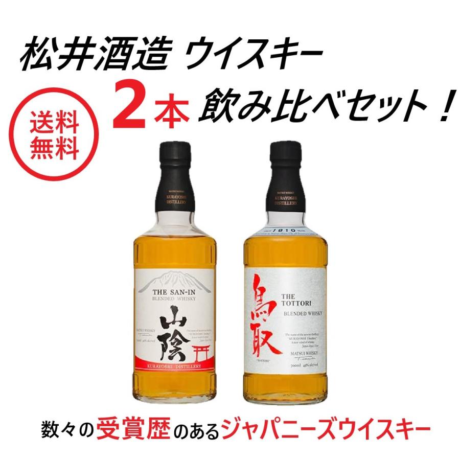 送料無料 松井酒造 国産ウイスキー 2本セット山陰・鳥取 銀ラベル