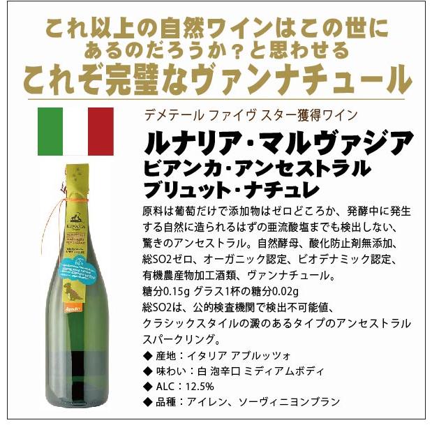 あすつく 送料無料 自然派 ルナリア スパークリングワインセット 750ml