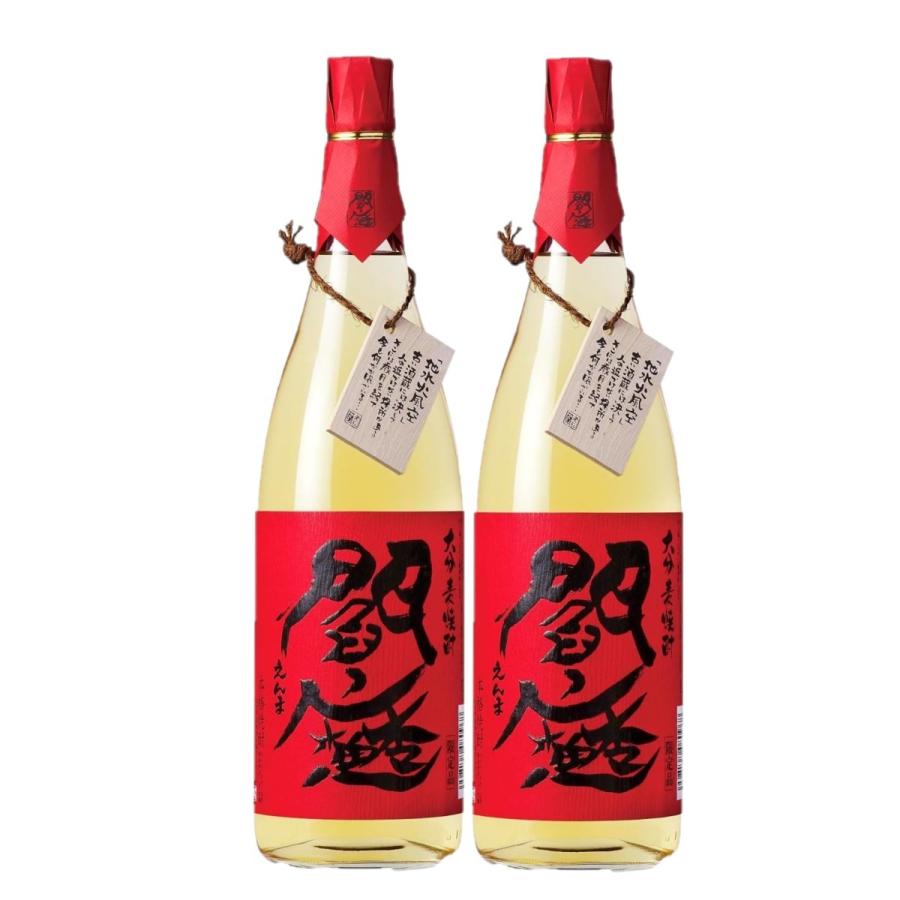 老松酒造 本格麦焼酎 閻魔 えんま 樽 25度 1.8L 1800ml 1.8L×2本