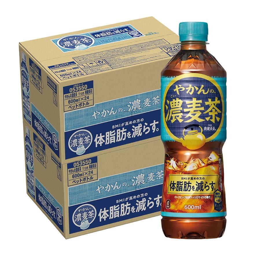 送料無料 コカ・コーラ やかんの濃麦茶 from 爽健美茶 600ml×2ケース/48本 爆買（Yahoo!・リカーBOSS 2号店）
