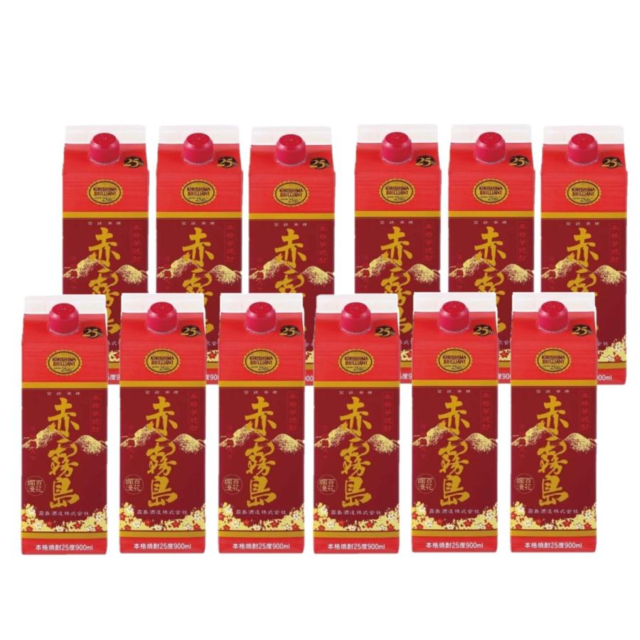 赤霧島 25% 900mlパック 6本セット2箱 【公式通販】