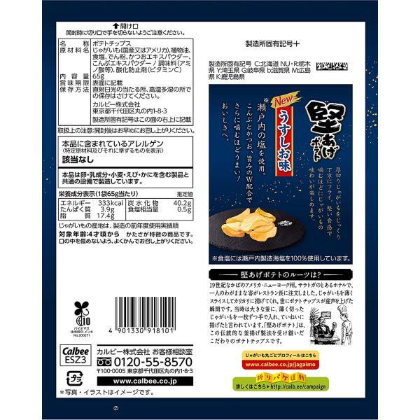 堅あげポテト 送料無料 カルビー うすしお味 65g×24袋 本州(一部地域