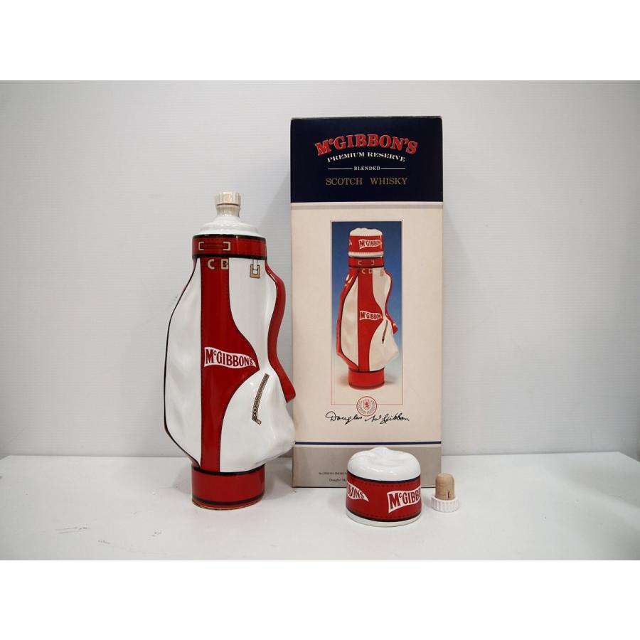 Mc GIBBON'S PREIUM RESERVE マックギボン プレミアムリザーブ ゴルフバッグ型 スコッチウイスキー 陶器