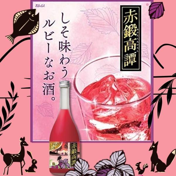 合同酒精 しそ焼酎 赤 鍛高譚 たんたかたん 20度 720ml 瓶 2本 送料