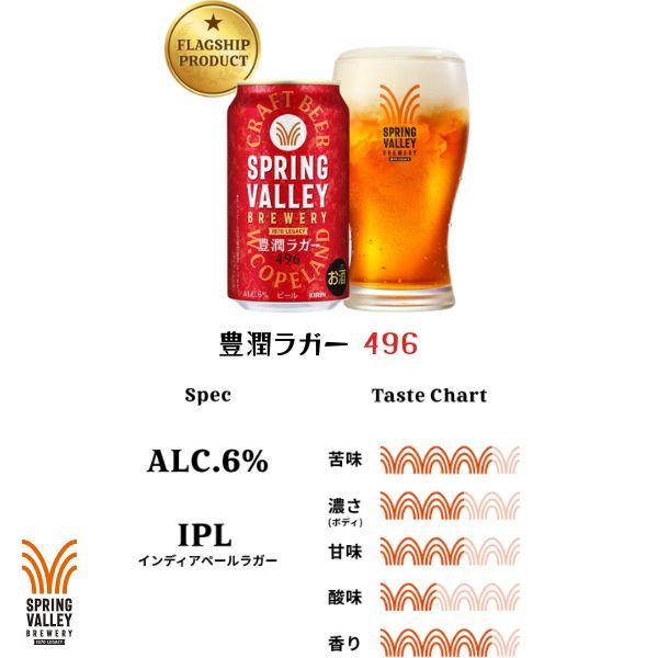 キリン（KIRIN） スプリング バレー 豊潤ラガー496 ビール 350ml 缶 24 