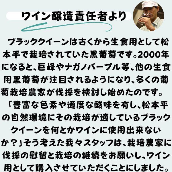 信州ワイン ミュゼドゥヴァン 松本平 ブラッククイーン 赤 辛口 720ml 瓶 6本 アルプス ワイン 送料無料_5