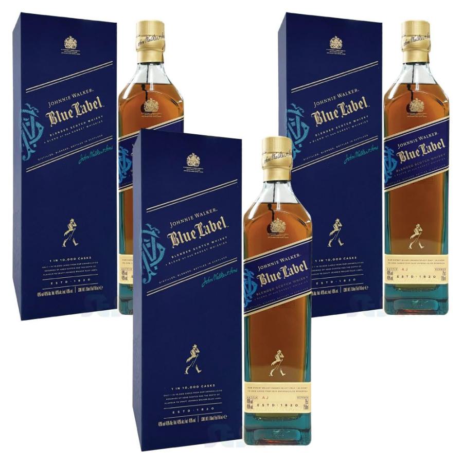 正規品]ジョニーウォーカー ブルーラベル 750ml 3本セット 新型