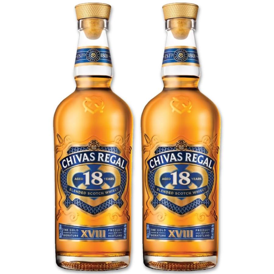 シーバスリーガル（CHIVAS REGAL） [正規品] 18年 700ml 2本セット 40