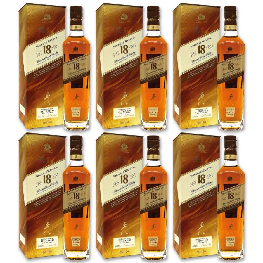 ジョニーウォーカー（JOHNNIE WALKER） [正規品] 18年 700ml 6本 (BOX