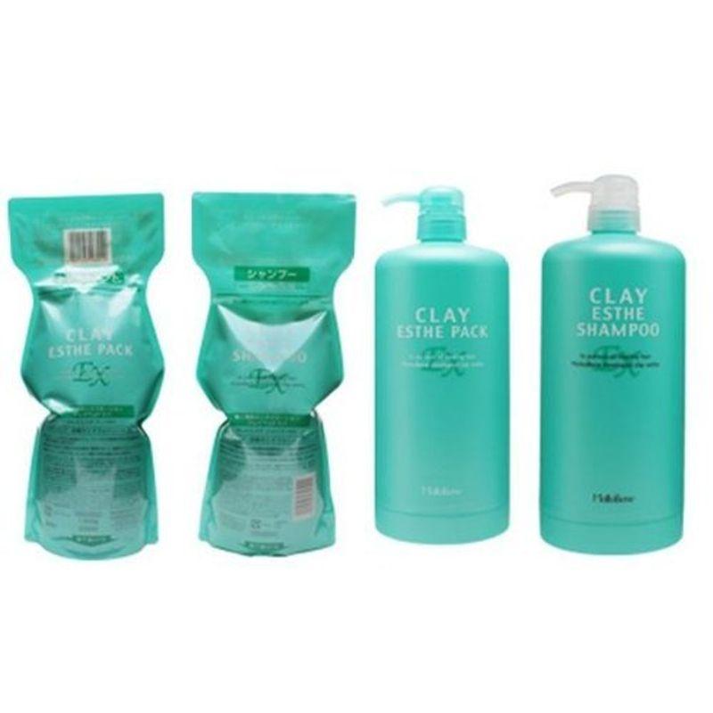 モルトベーネ クレイエステシャンプーEX クレイエステパックEX 1000ml詰替空ポンプ4点セット クレイエステシャンプーEX クレイエステパックEX 1000ml詰替空ポンプ4点セット