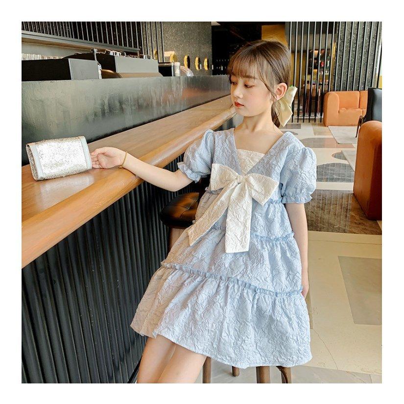 人気ブラドン 夏服 女の子 キッズ ワンピース 子供服 韓国子ども服 可愛い おしゃれ お姫様 七五三 誕生日 結婚式 子供ドレス リボン付き ベビー服 レース フレア 半袖 ワンピース サイズ 160cm Www Harmonylu Com