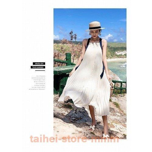 リゾートワンピース白ハワイ沖縄グアム10代代30代40代50代ロングマキシ丈背中あきノースリーブスリット肩だし海外旅行リゾートバカンス 送料込