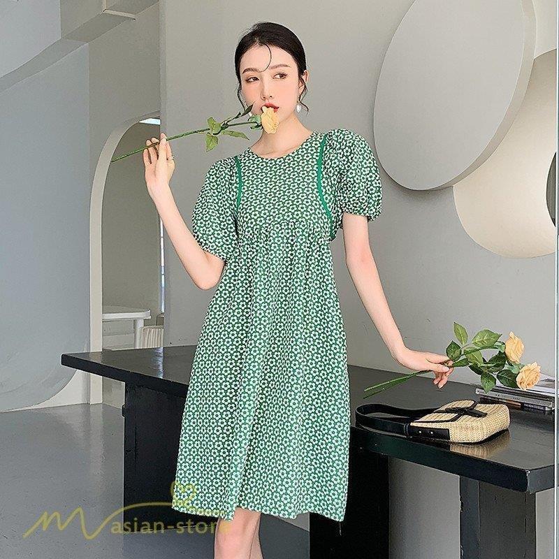 ミディアムワンピ ス レディース きれいめ 夏服 半袖 丸首 ワンピース 膝丈 小花柄 カジュアルワンピ 夏ワンピース 通勤通学 代 30代 40代 可愛い 女性着 Pdecafpb5l ワンピース チュニック Www Ekhomediapr Com