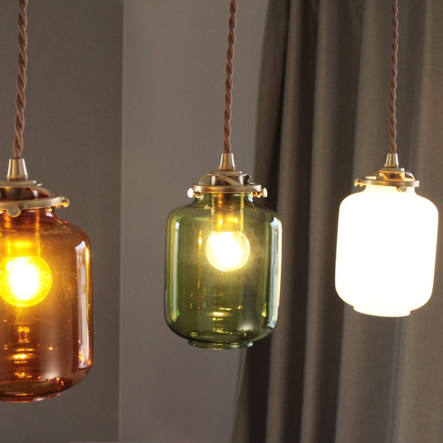 ちゃむ❣️ヴィンテージ ランプ ライト アンティーク ガラス 真鍮 レトロ ペンダントライト 照明 ガラス瓶 アンティーク おしゃれ ガラス