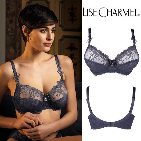 【95D】リズシャルメル LISE CHARMEL グレー  フルカップブラ脇補強タイプ(D) 品番ACA6103  ※大きめ注意｜lisecharmel