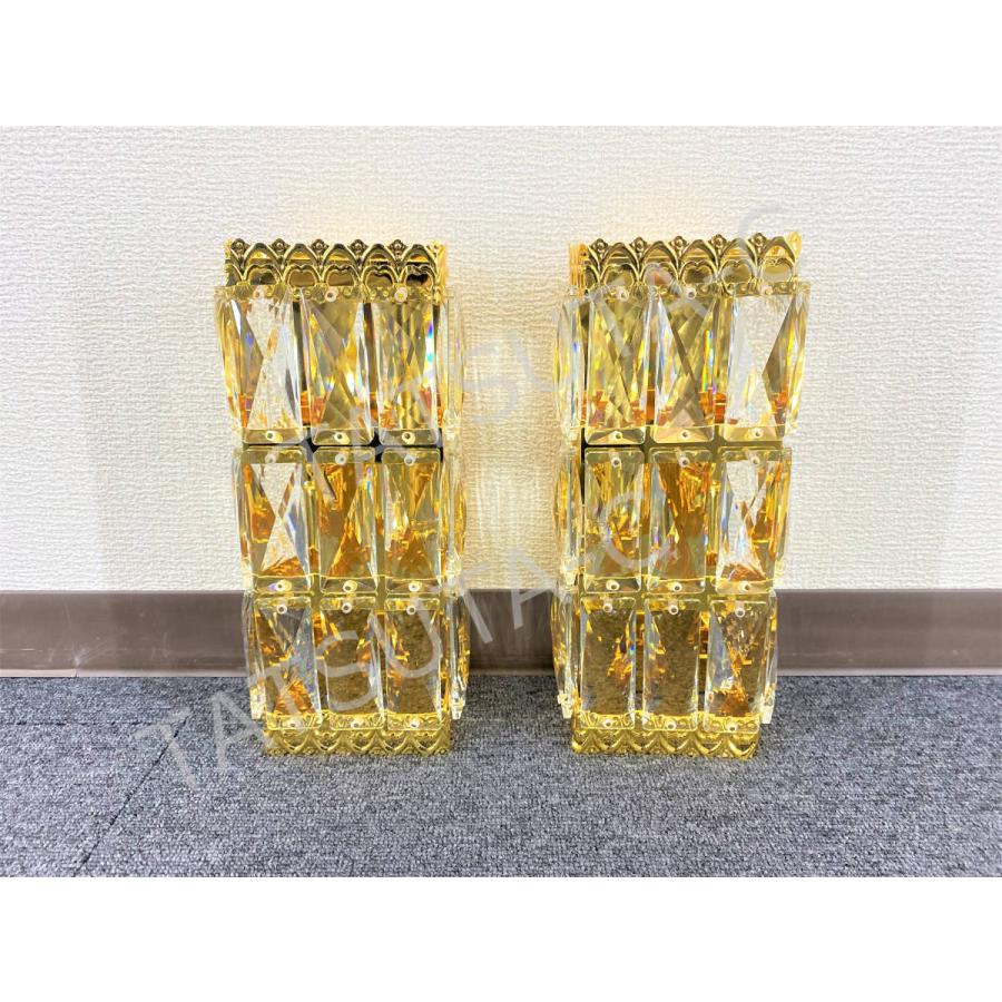 新品即納 壁掛 シャンデリア2個セット フルゴールドメッキ 新品即納 壁掛 シャンデリア2個セット フルゴールドメッキ