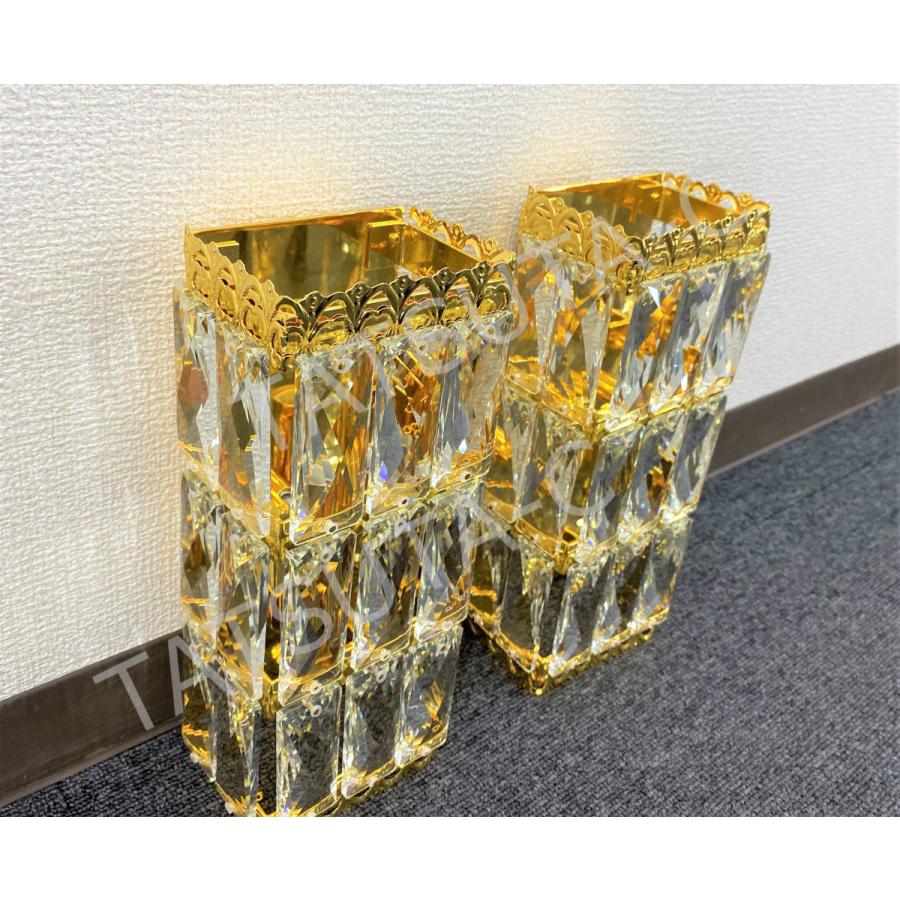 新品即納 壁掛 シャンデリア2個セット フルゴールドメッキ 新品即納 壁掛 シャンデリア2個セット フルゴールドメッキ