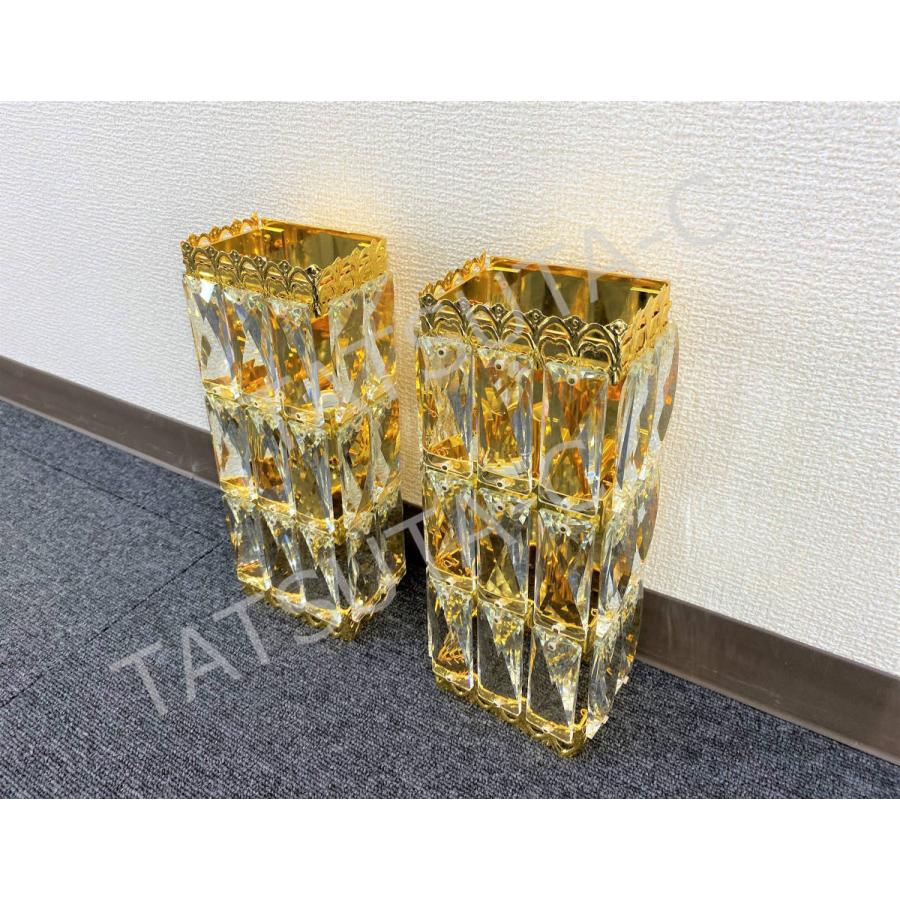 新品即納 壁掛 シャンデリア2個セット フルゴールドメッキ 新品即納 壁掛 シャンデリア2個セット フルゴールドメッキ