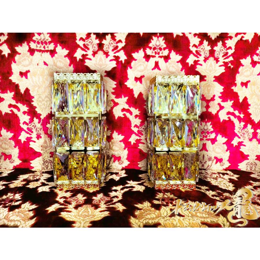 新品即納 壁掛 シャンデリア2個セット フルゴールドメッキ レトロ