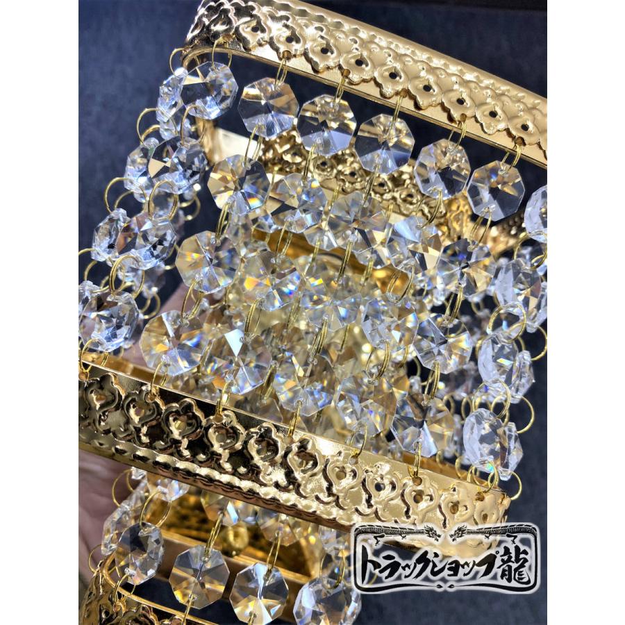 壁掛２個セット トラック シャンデリア オクタゴン 16面ビーズ照明C0672S 新品 NEW 熊手 シャンデリア 壁掛 2個セット 金メッキ 16面 オクタゴン