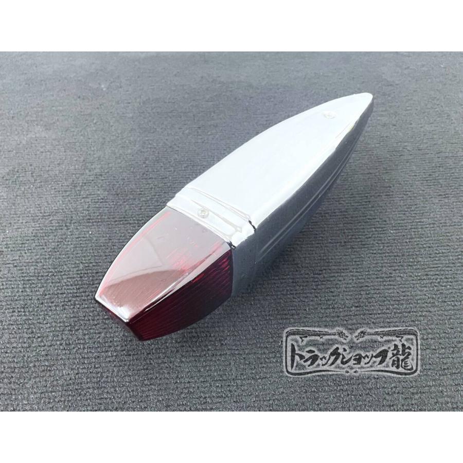 新登場！フェンダーマーカー 大 ２個セット【赤色】サイドランプ 24V電球付 ロケットマーカー レトロ デコトラ トラックパーツ D0631D_2