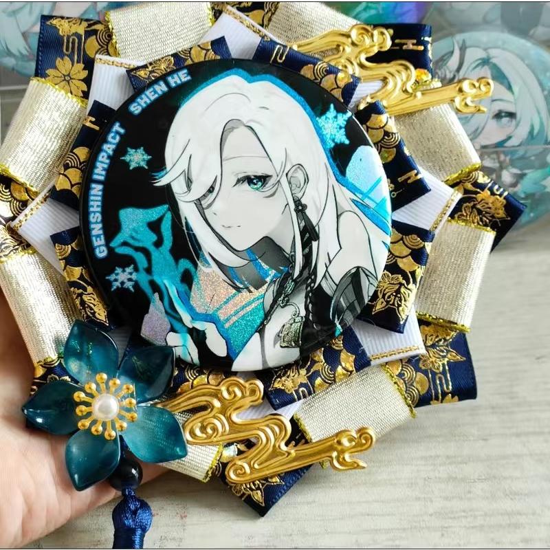 リボン 缶バッジロゼット スタンド ケース バッジ飾り リボン