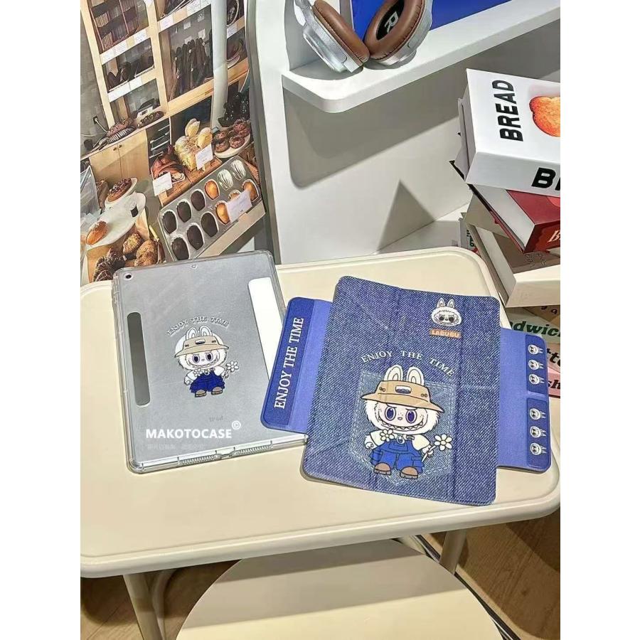 labubu iPadケース ラブブ アイパッドカバー 手帳型 かわいい