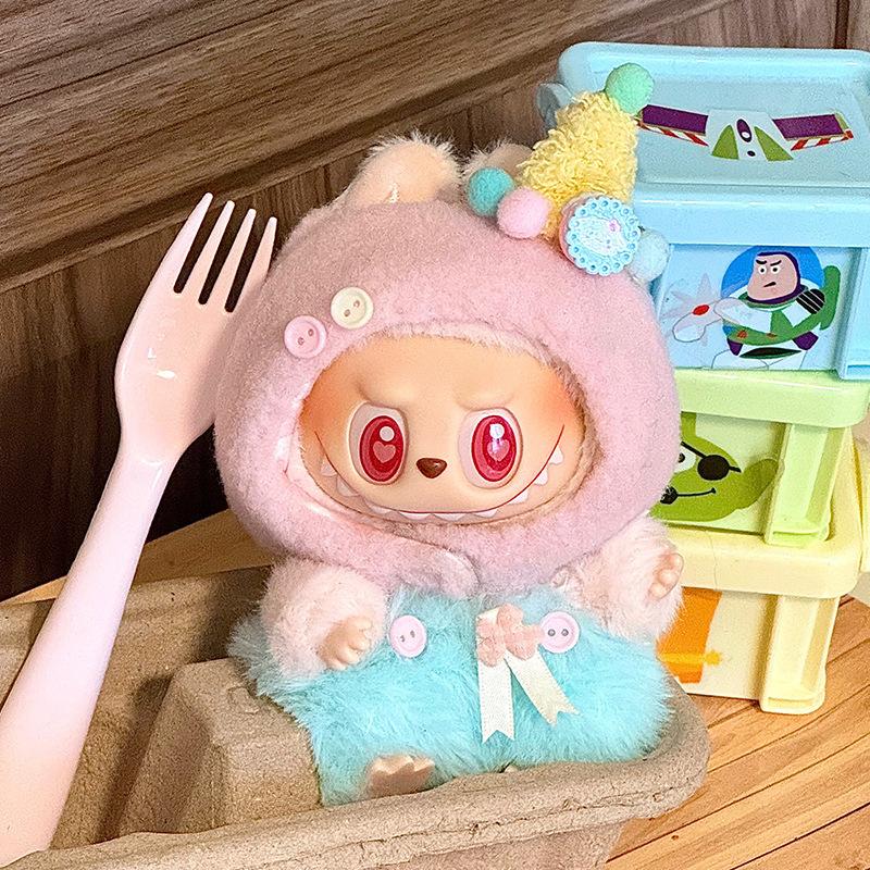 ラブブ　2体セット　PPADA ぬいぐるみ 着せ替え服付き 完全正規品 LABUBU ラブブ 2点セット ぬいぐるみ用服 洋服 ぬい服