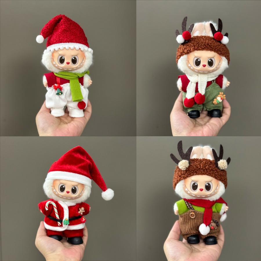 ラブブクリスマスコスチュームセット服 LABUBU ラブブ アクセサリー 服 洋服セット 着せ替え クリスマス