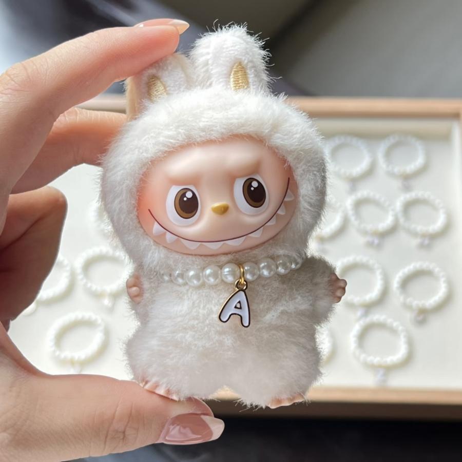 みぃぴ ラブブ用コスチューム+ネックレスセット LABUBU ラブブ ネックレス ドール服 チョーカー 首飾り ぬいぐるみ衣装