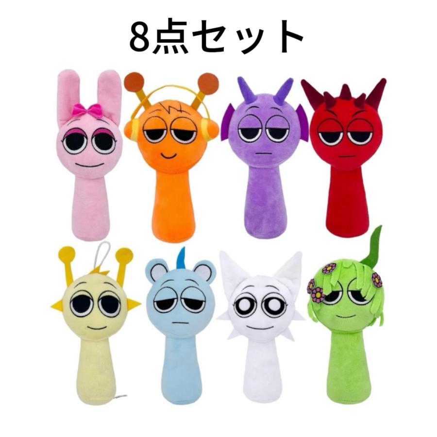 sprunki スプランキーぬいぐるみ3点セットAホラゲー人形クルーカーかわいい sprunki スプランキーぬいぐるみ3点セットCホラゲー人形