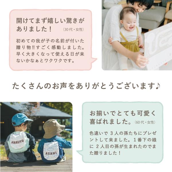 出産祝い 名入れ ベビーリュック(お絵かきステッチ) (BOX入り) 1歳誕生日 ギフト 内祝い 男の子 女の子 赤ちゃん 名入れ 名前入り 1歳誕生日 プレゼントの画像