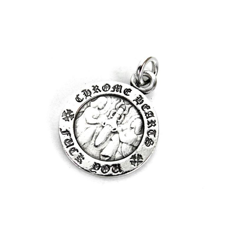 大特価 クロムハーツ Chrome トップ ネックレス チャーム エンジェルメダル V2 Charm Medal Angel Hearts メンズアクセサリー