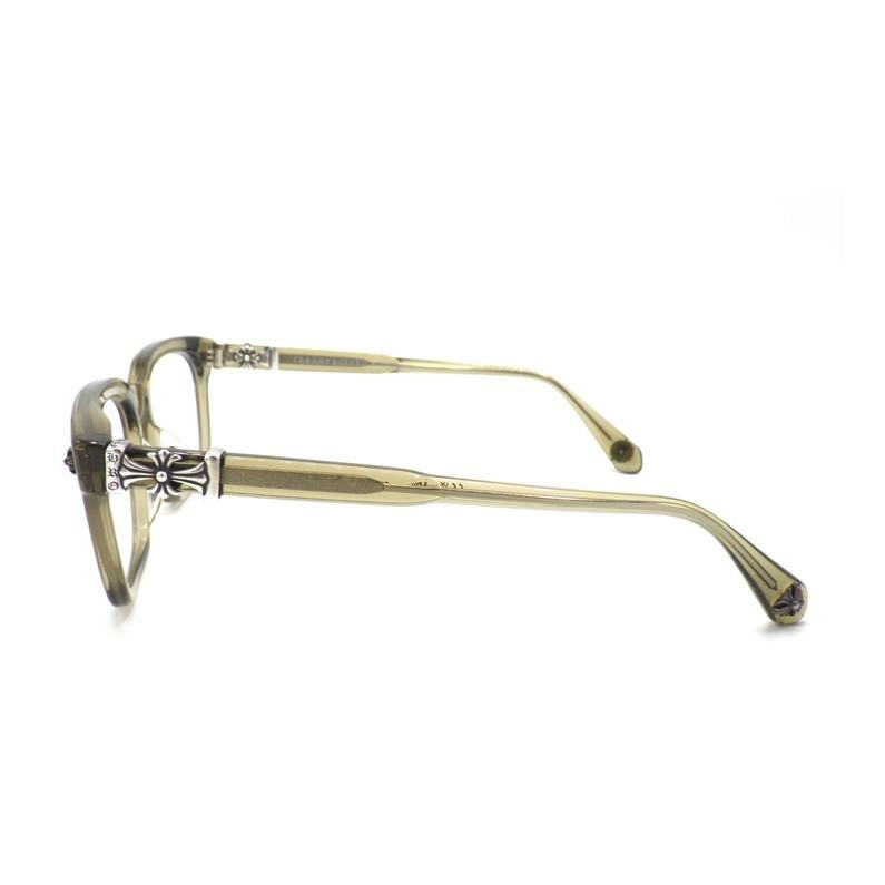 クロムハーツ CHROME HEARTS 【 COX UCKER 】 側面 CH差し交わす テンプル ウェリントン アイウェア 黒眼鏡 メガネ w27346
