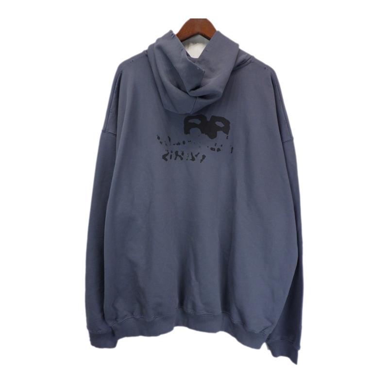 バレンシアガ BALENCIAGA 22AW 【 Print Logo PullOver Hoodie 620973 TNVQ1 】 フロント ロゴ プリント パーカー　h7221_1