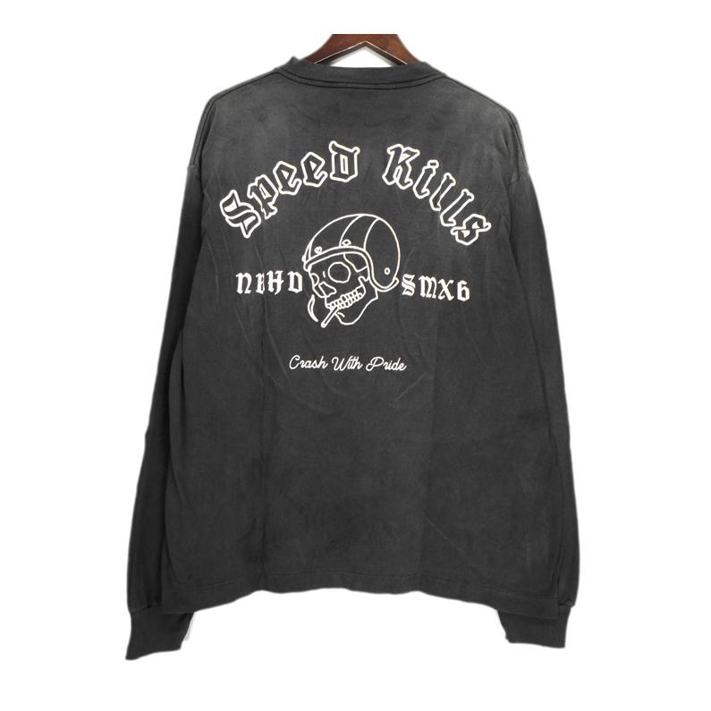 セントマイケル ロング サーマル Tシャツ カットソー ブラック M セントマイケル ロング サーマル Tシャツ カットソー ブラック M