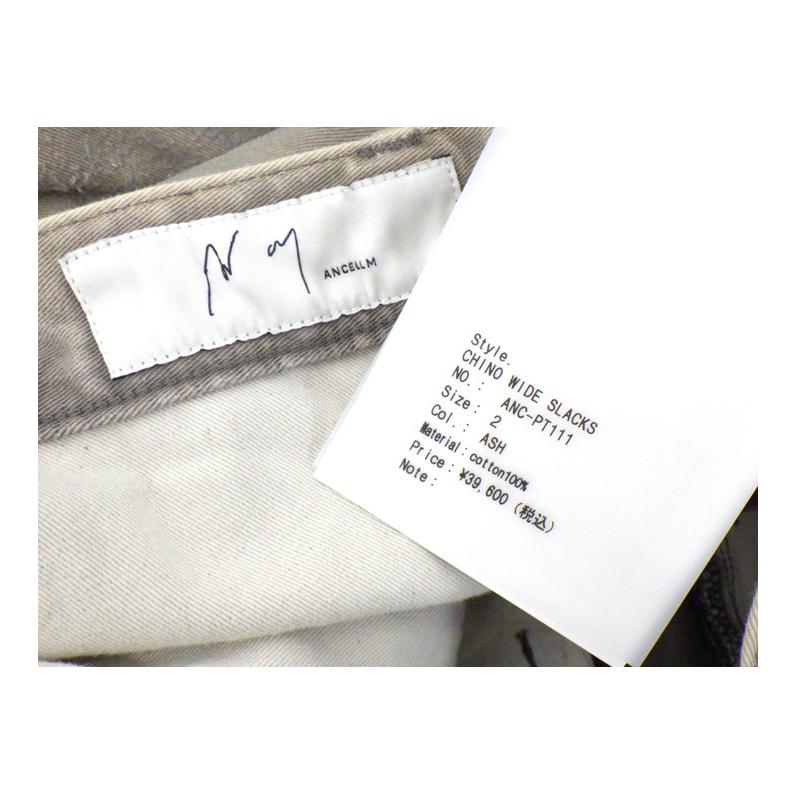 アンセルム ANCELLM 26SS 【 CHINO WIDE SLACKS ANC-PT111 】 汚れ加工 ワイド チノ スラックス パンツ　49313_3