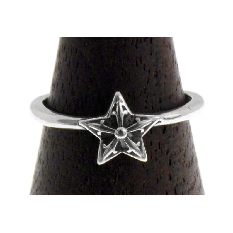 追跡付★クロムハーツ CHROME HEARTS 【 BUBBLGM STAR 】 バブルガム スター シルバー リング　s4375