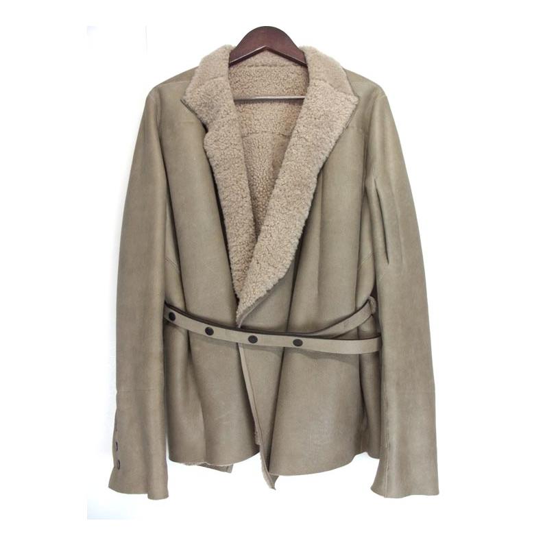 リックオウエンス Rick Owens □ 【 Bonded Lamb Leather Jacket