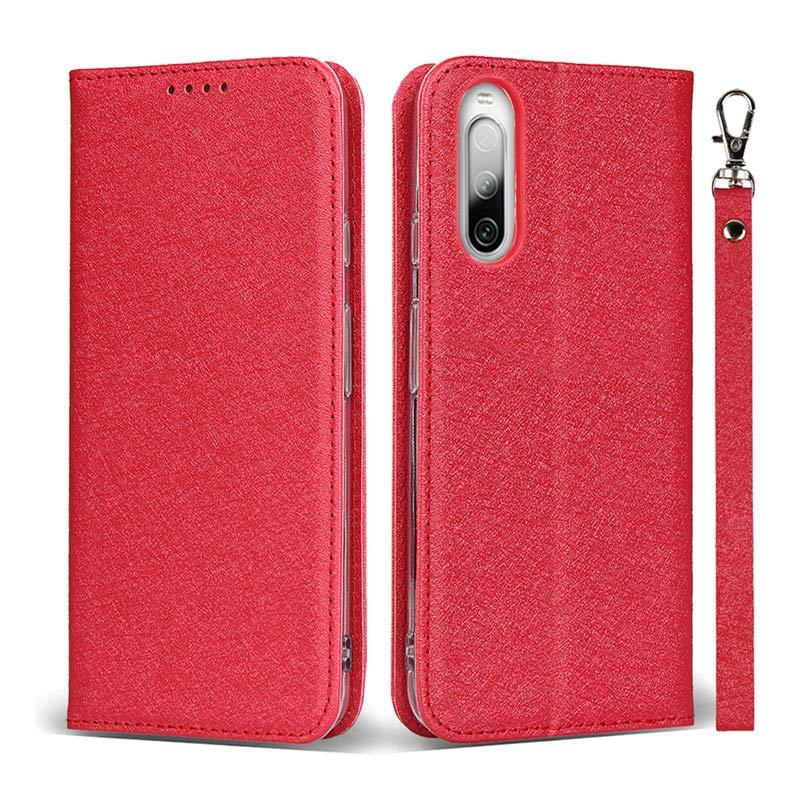 Xperia 10 IV ケース 手帳型 スマホケース ストラップ付き シャイニー