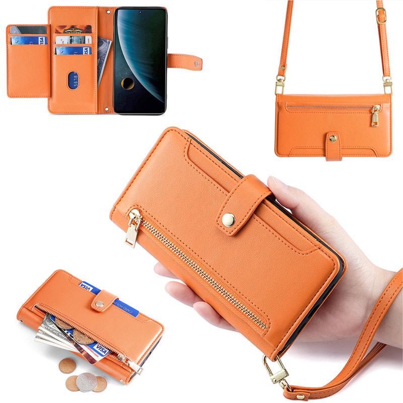 iPhone 17 ケース 手帳型 【 ストラップ 長+短 2本】肩掛け 財布一体 ファスナー式小銭入れ カード収納6ヶ所 爆買 | iPhone | 10